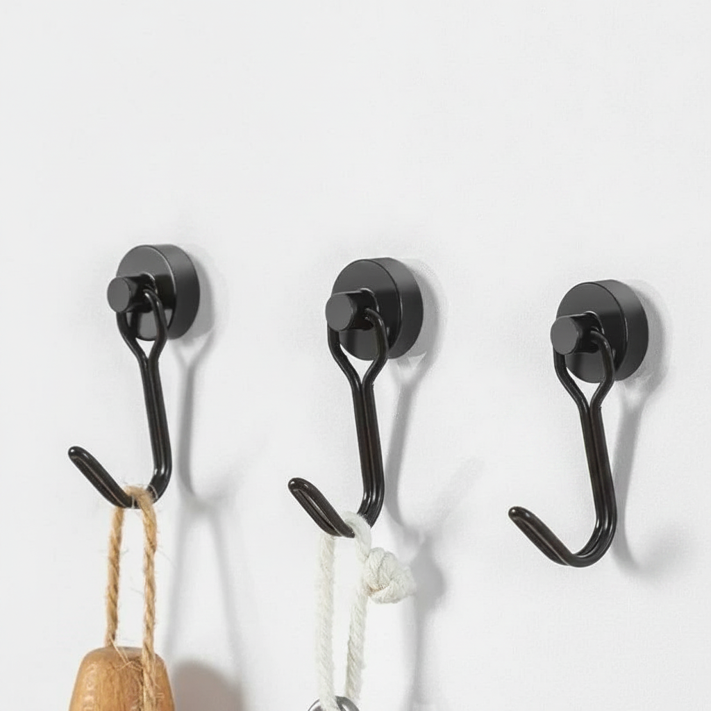Heavy-Duty 360° Swivel Magnetic Hooks